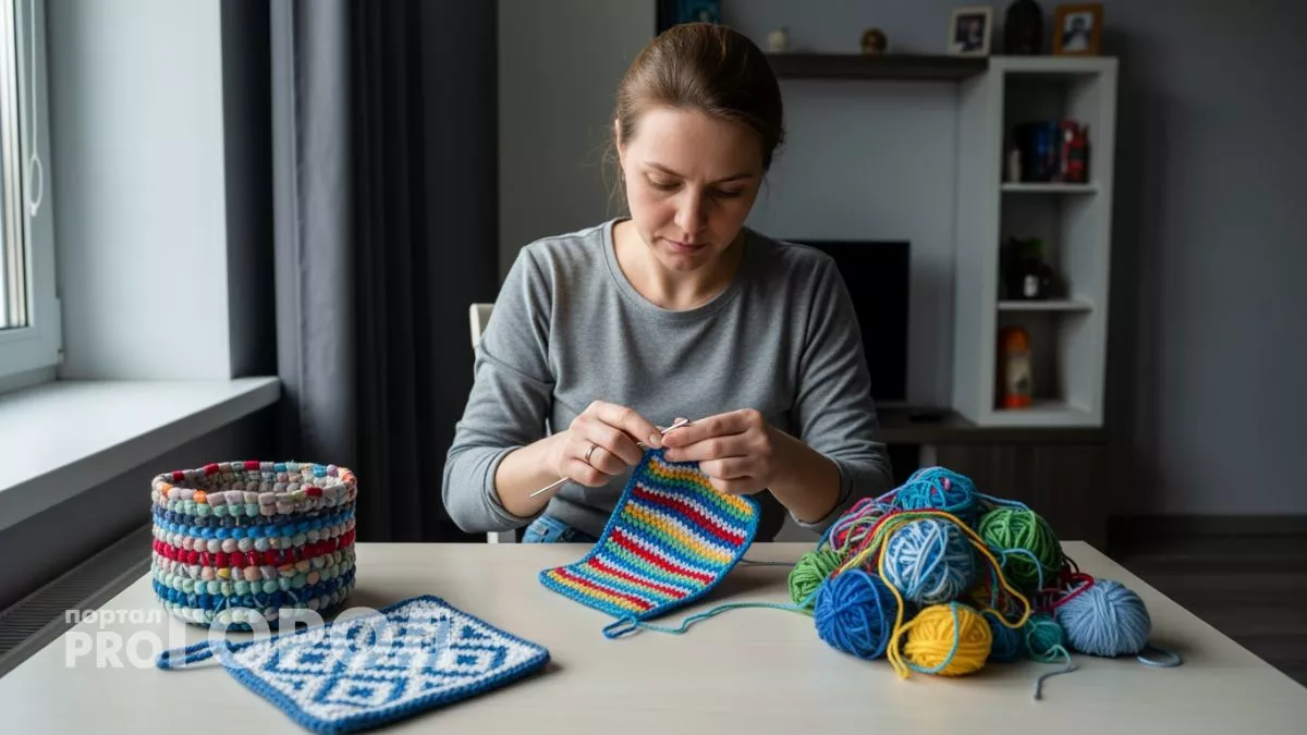 Старая мастерица рассказала что творить с клочками пряжи и теперь дом завален нужными штуками