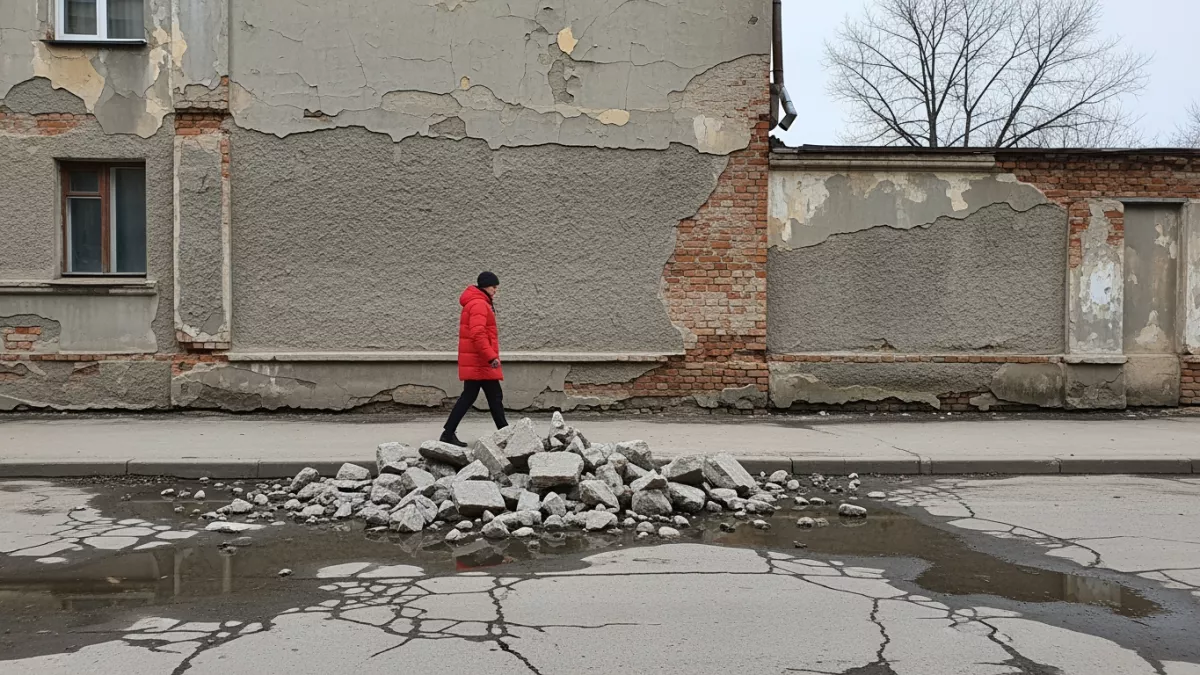 90-летнее здание в стиле конструктивизма рассыпается на проспекте Столыпина