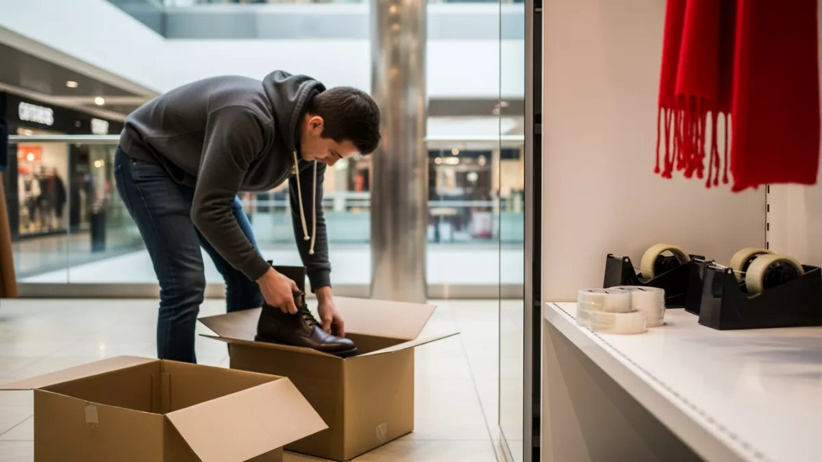 Налоговики закрыли последний Zede в Саратове: продавцы складывают обувь в мешки