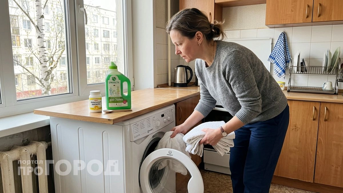 Добавляю один пакетик прямо в барабан и застиранные полотенца снова выглядят как после химчистки