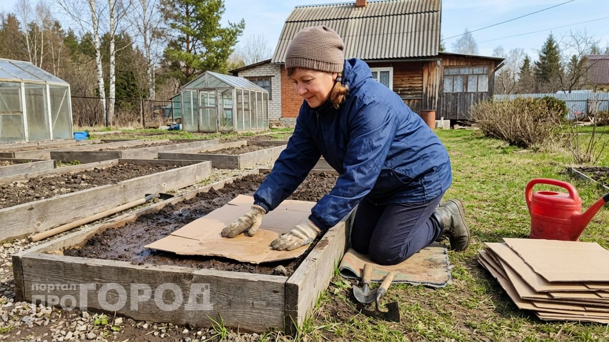 Больше не трачу деньги на навоз и навсегда забываю о прополке — бесплатный картон сам удобряет почву и душит сорняки