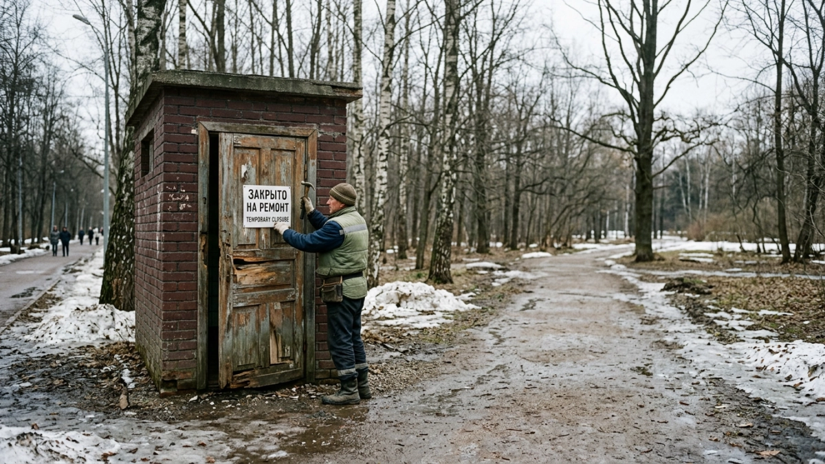 Школьники выбили двери туалета в балашовском парке — всё попало на камеру