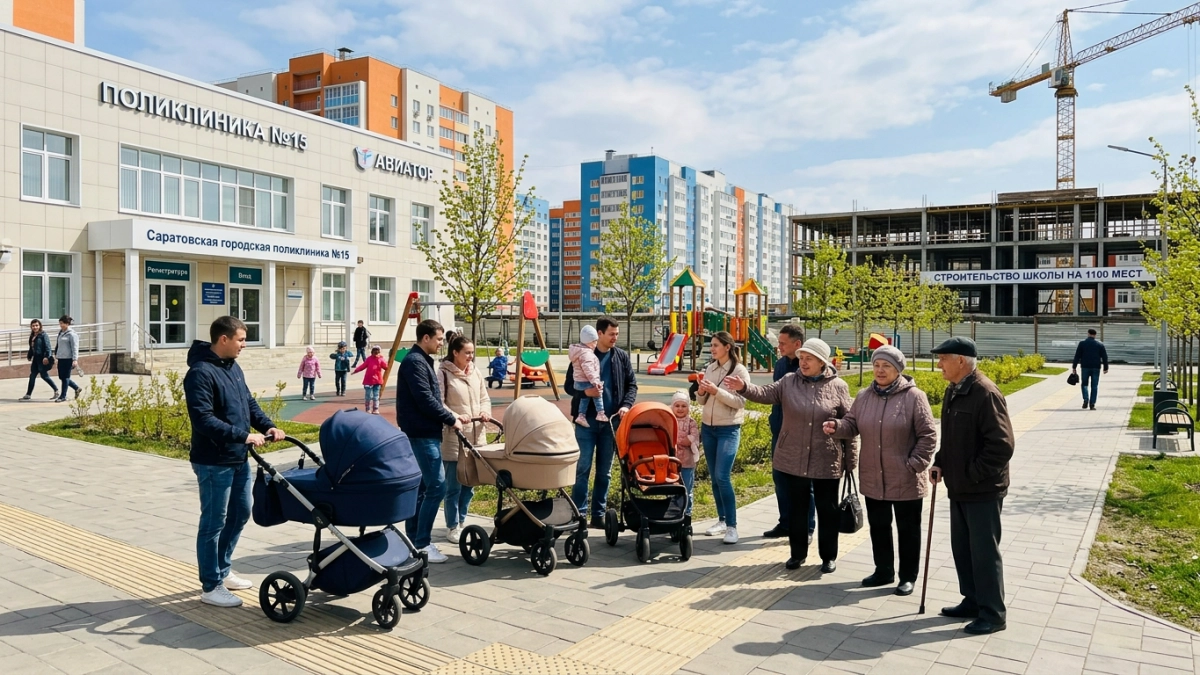 Поликлиника на 500 мест в саратовском Авиаторе откроется после майских праздников