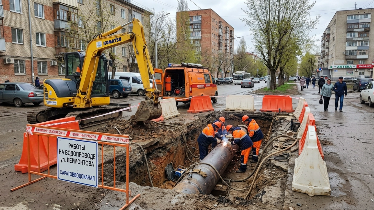 В Саратове устранена авария: почти 4 тысячи домов восстанавливают водоснабжение