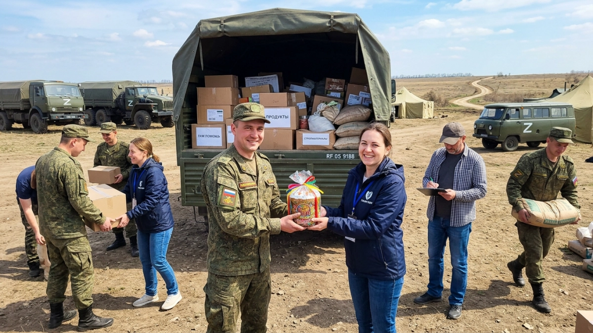 Саратовские волонтёры отправили бойцам куличи и стройматериалы к Пасхе