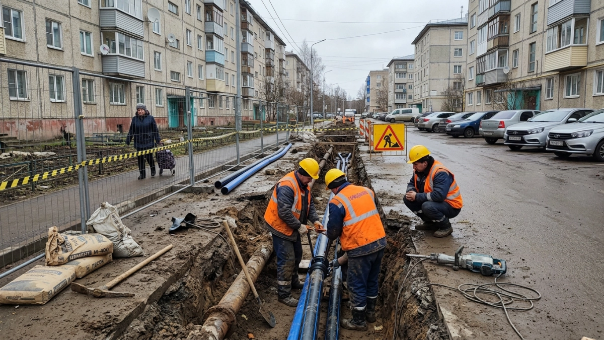 В Заводском районе меняют трубы возрастом более 70 лет на 13 участках
