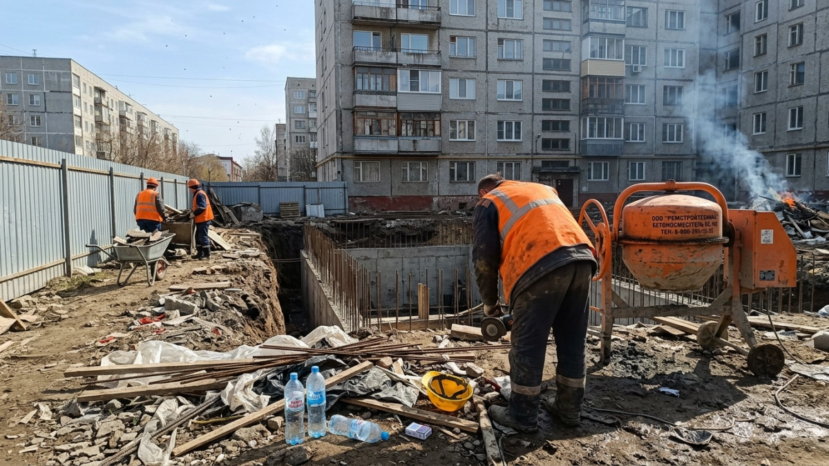 Прокуроры нашли нарушения на стройке школы в «Авиаторе»: без касок и ограждений