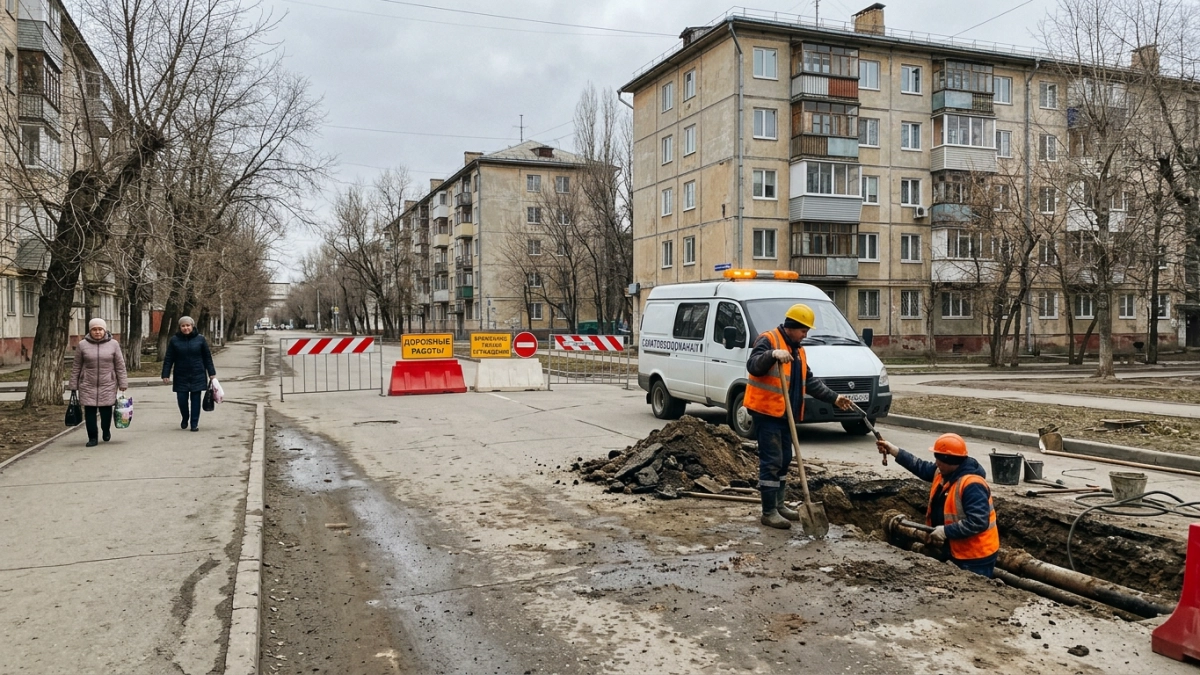 На улице Чернышевского в Саратове до 20 апреля перекрыт участок дороги