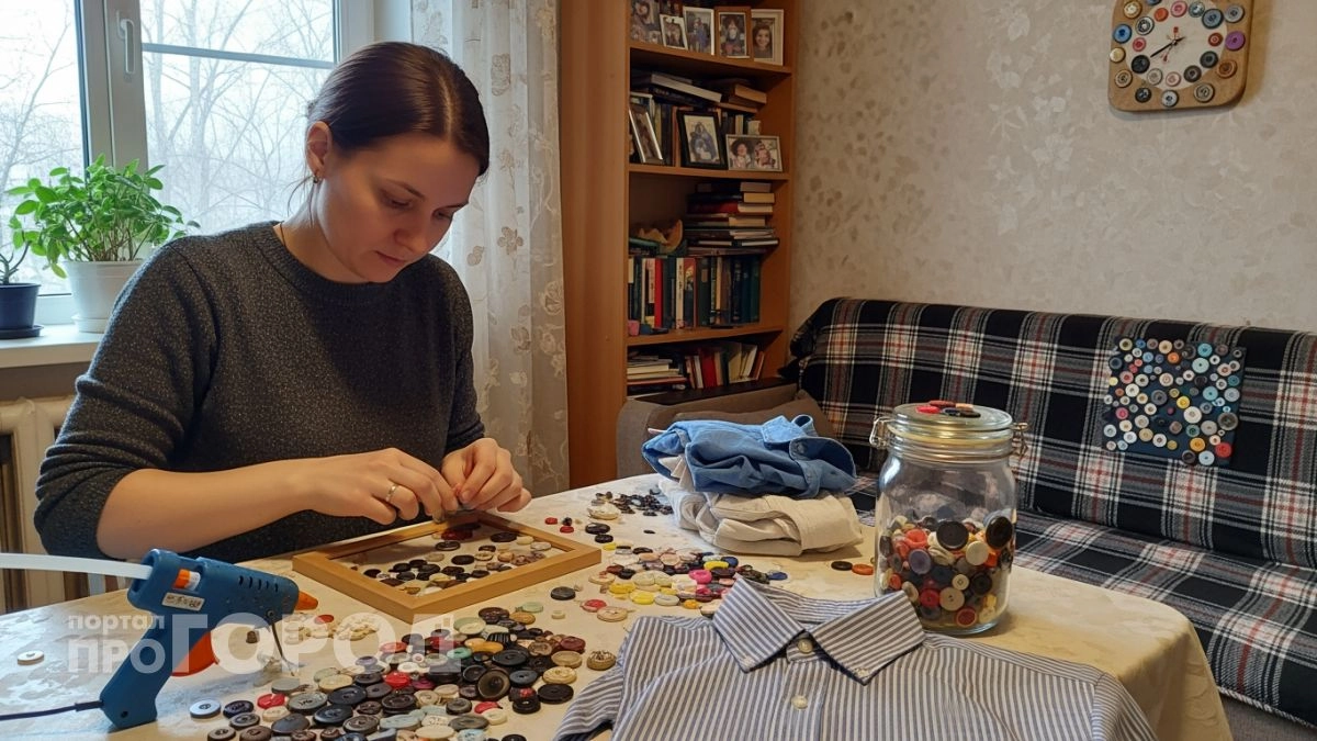 Собираю все пуговицы со старой одежды: показываю как превратить их в дорогой декор для интерьера своими руками