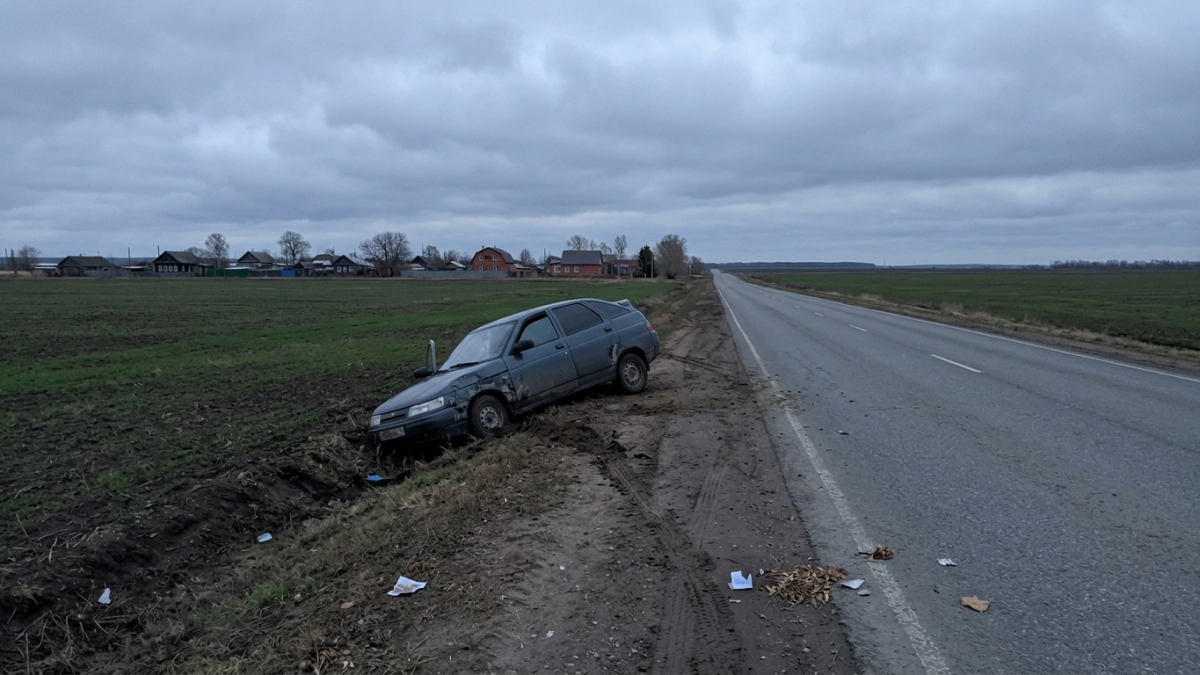 В Екатериновском районе водитель ВАЗ погиб, улетев в кювет