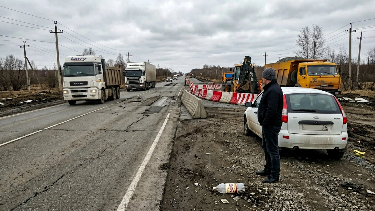 Разбитую большегрузами трассу А-298 под Саратовом начнут ремонтировать в апреле
