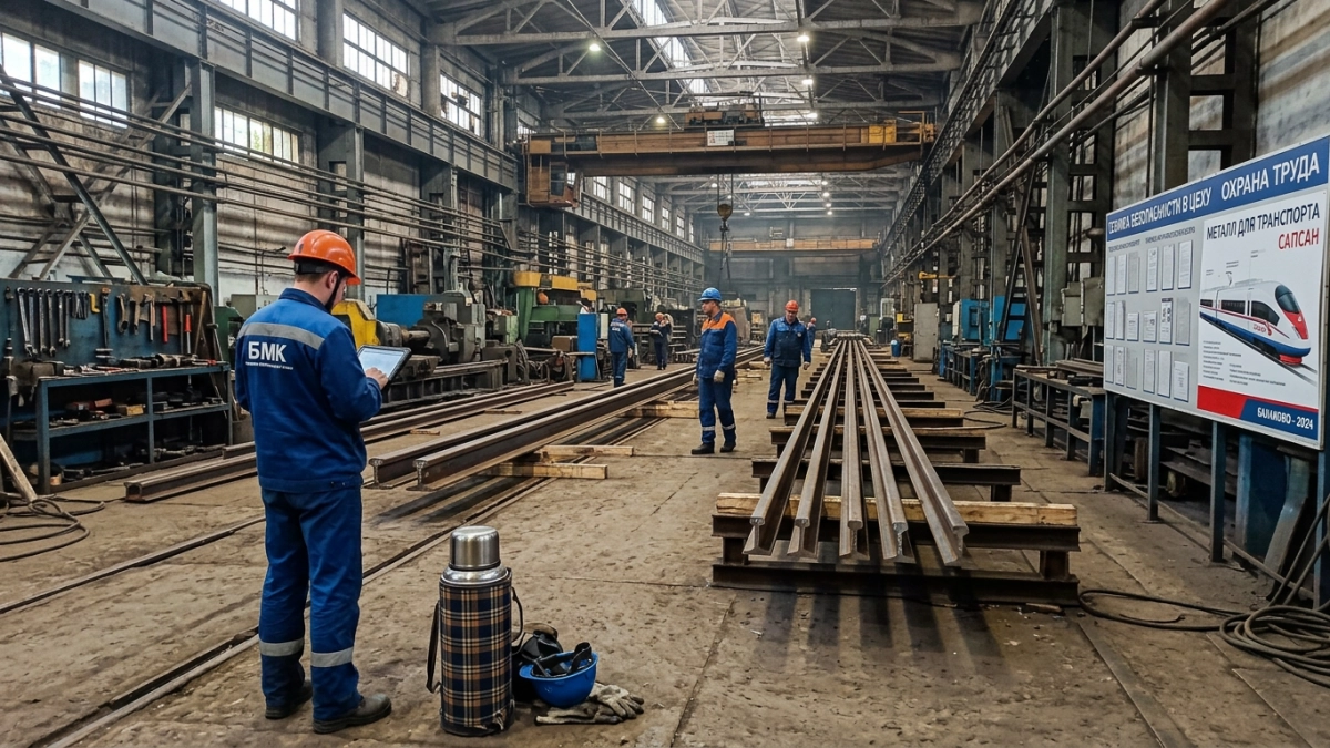 В Балаковском районе выпускают 150-метровые рельсы для высокоскоростной магистрали