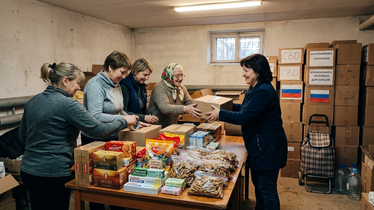 Семьи бойцов из Красноармейска создали сообщество и собрали посылки на передовую
