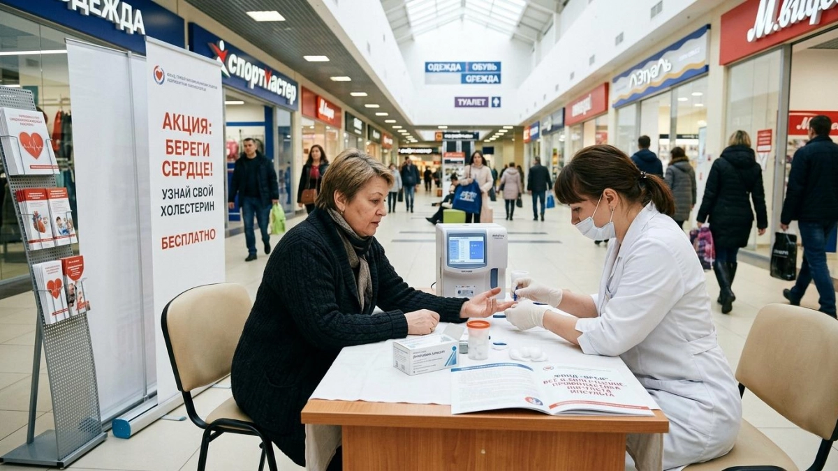 В «Триумф Молл» 22 апреля проверят холестерин бесплатно — за пять минут