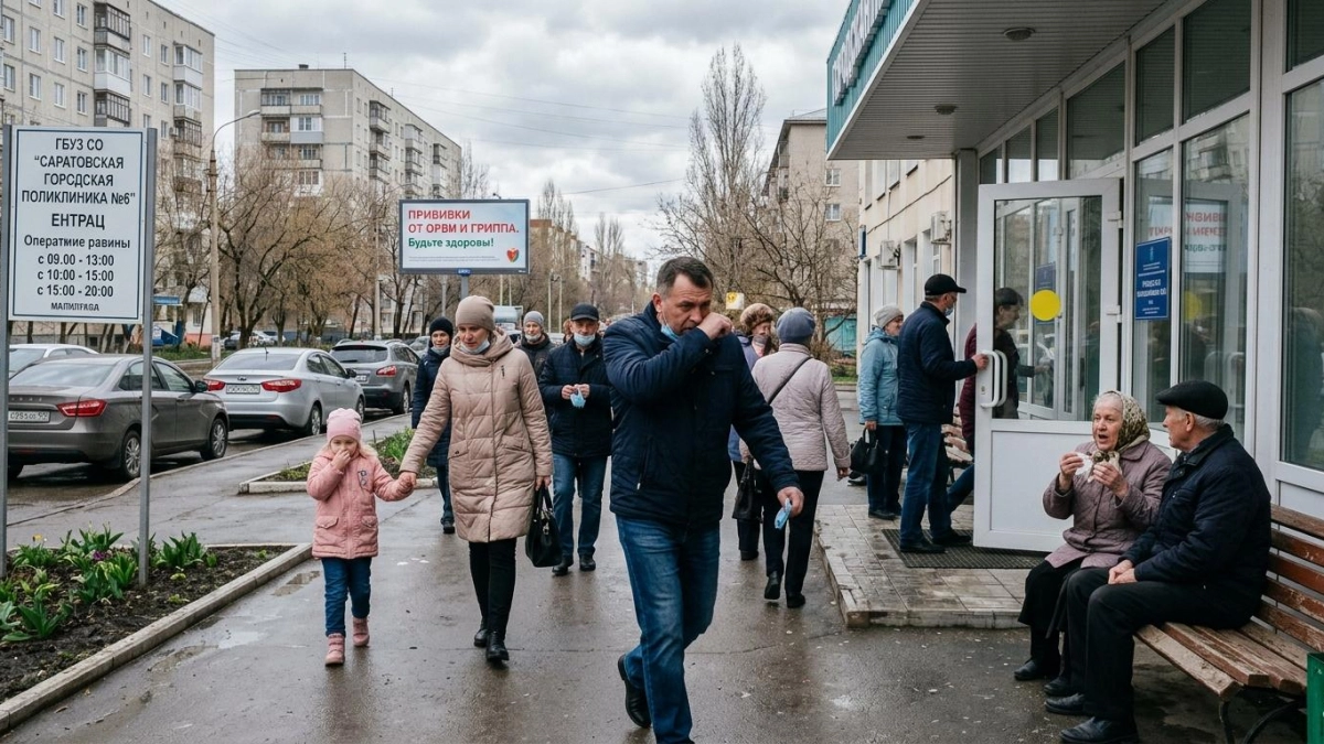 В Саратовской области за неделю зафиксировали 10 тысяч случаев ОРВИ