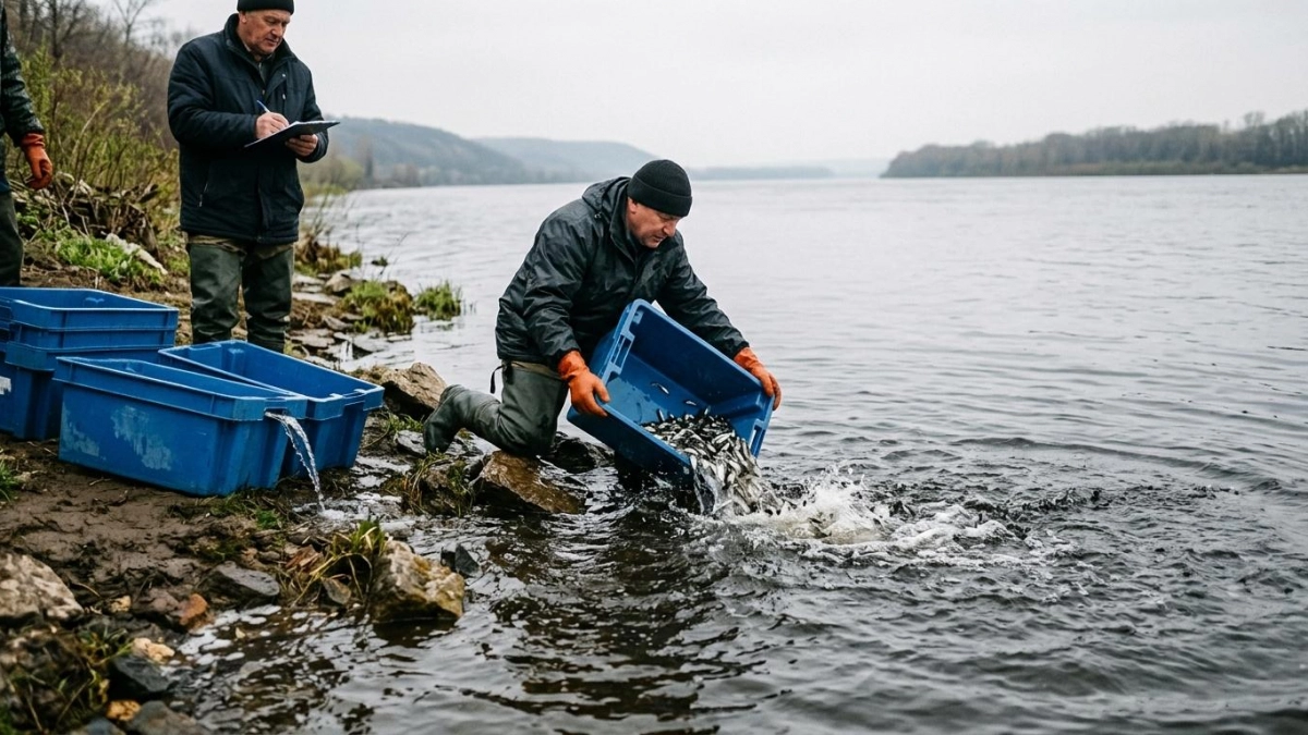 В Волгу выпустили первую партию рыб: до апреля — более 3 млн мальков