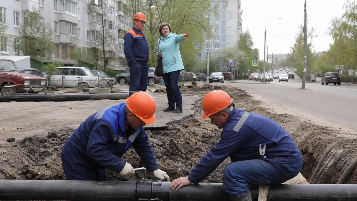 В Балакове после прорыва коллектора откачивают воду из подвалов трех домов