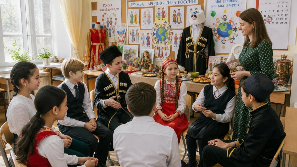 В Калужской школе отметили Год единства народов России