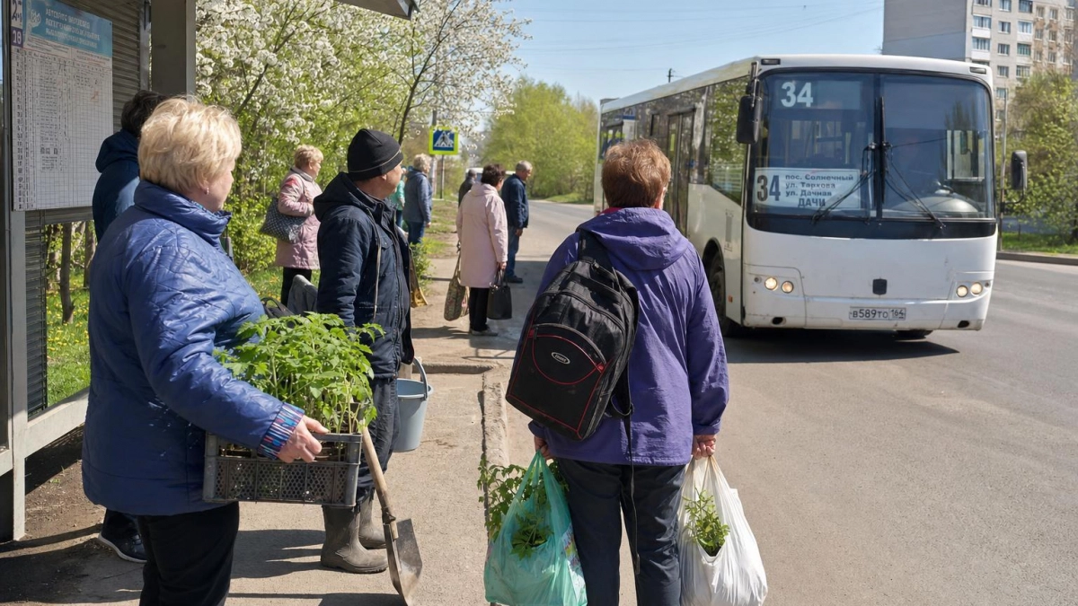 Автобус до дач в Саратове теперь ходит каждый день