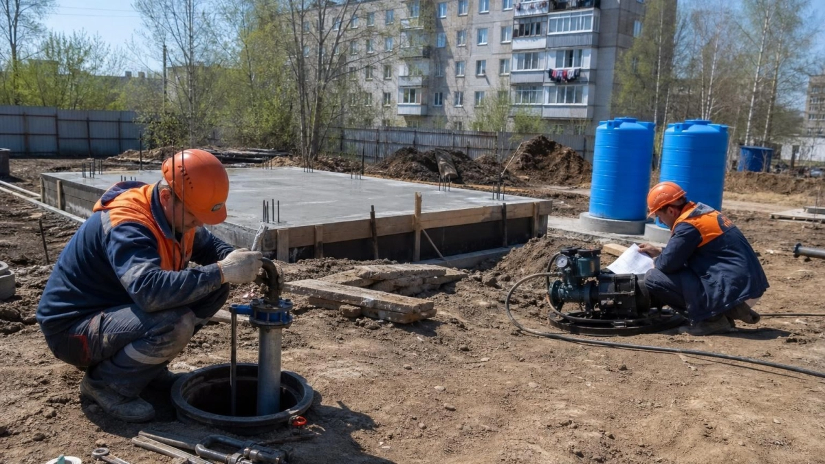Панков проверил строительство водозабора в Аткарске: четыре скважины уже готовы