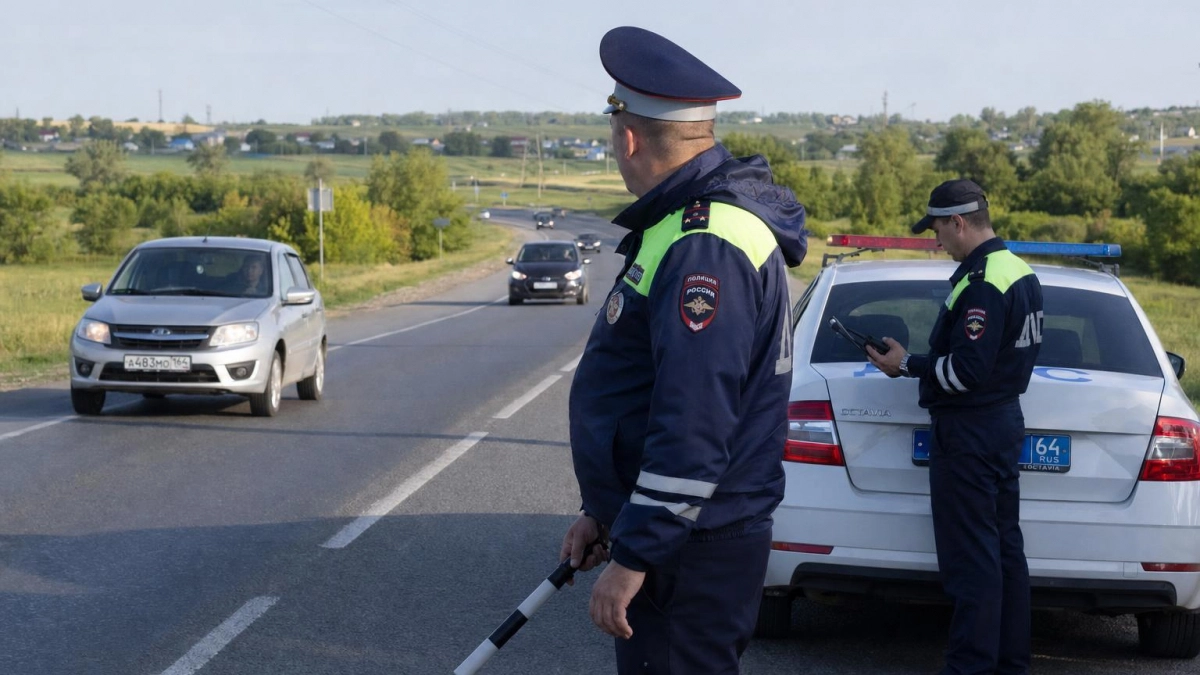 Под Энгельсом водитель ВАЗ вылетел с дороги и перевернулся