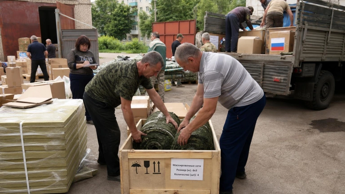 Следователи Саратова отправили бойцам СВО маскировочные сети и утеплитель
