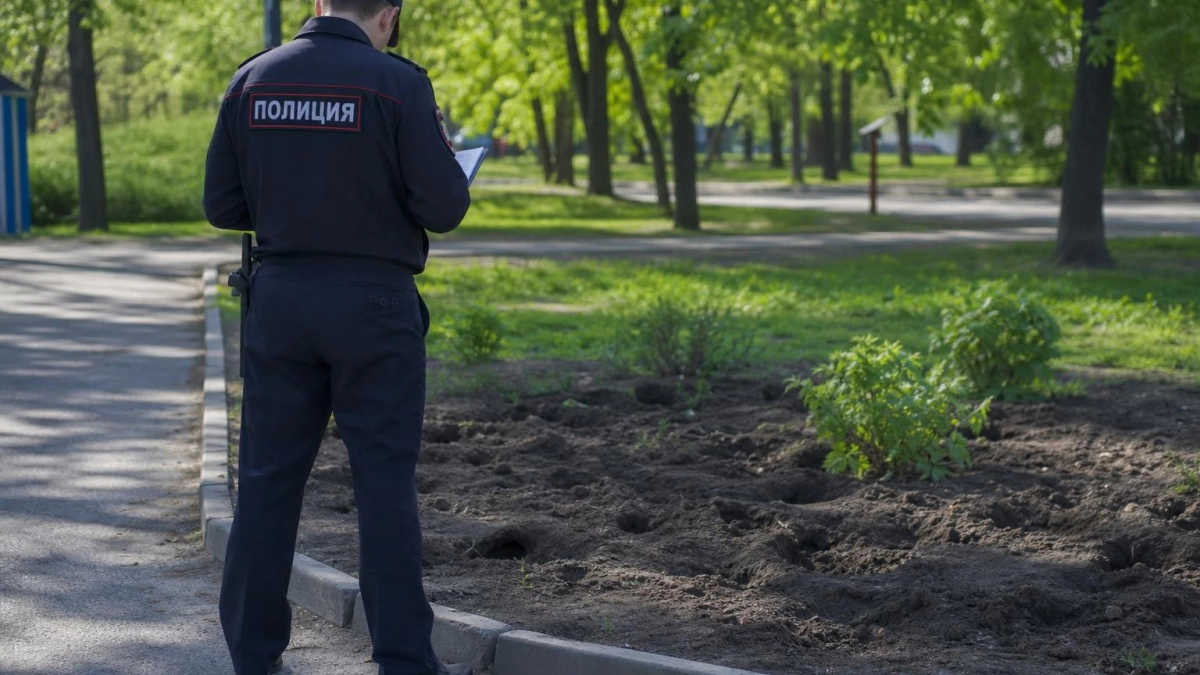 Девять хвойных растений и два куста роз похитили из Парка Победы в Саратове