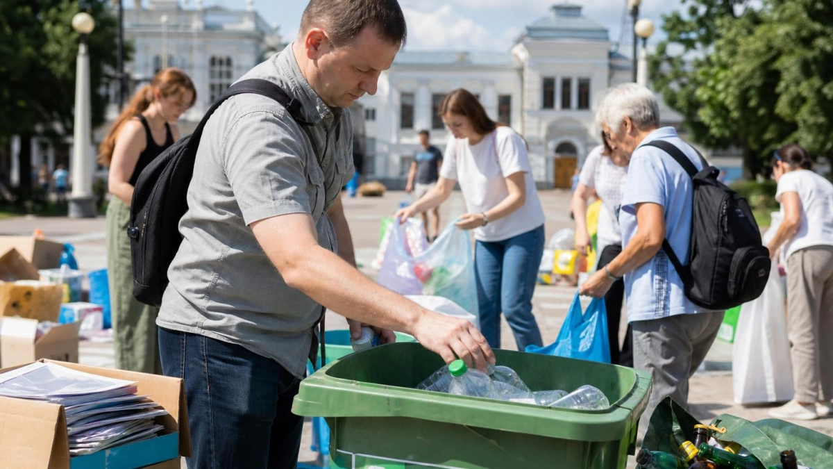На акции «Зелёного Быка» саратовцы собрали 3650 килограммов вторсырья