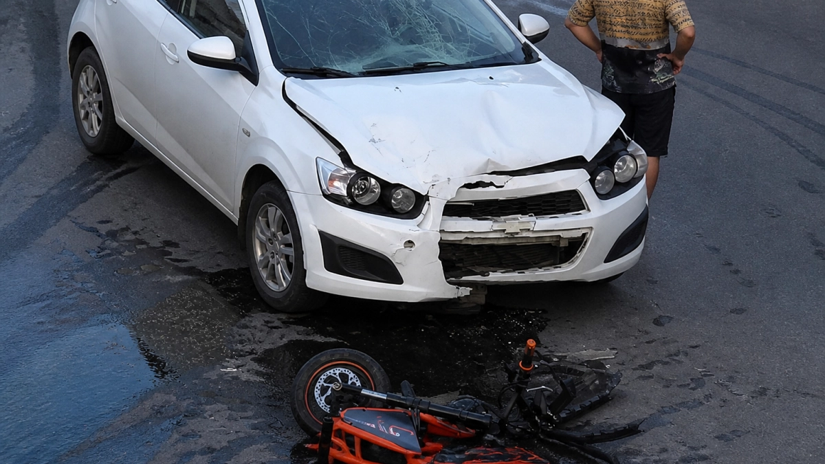 В Балакове Chevrolet сбил электросамокат с двумя людьми, обоих госпитализировали