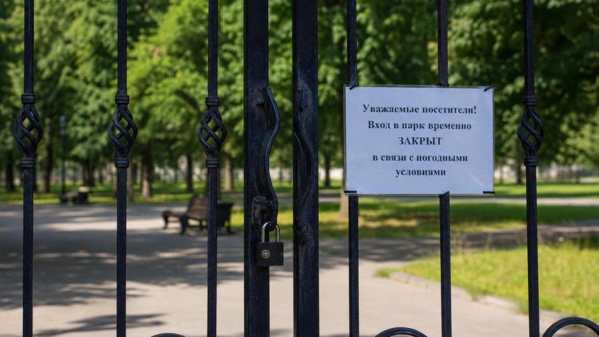 В Саратове из-за ветра до 15 мс временно закрыли четыре парка