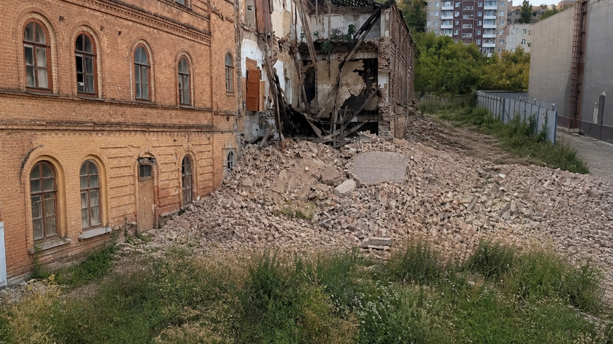 В Саратове начали проект восстановления казармы Деконского после обрушения крыши