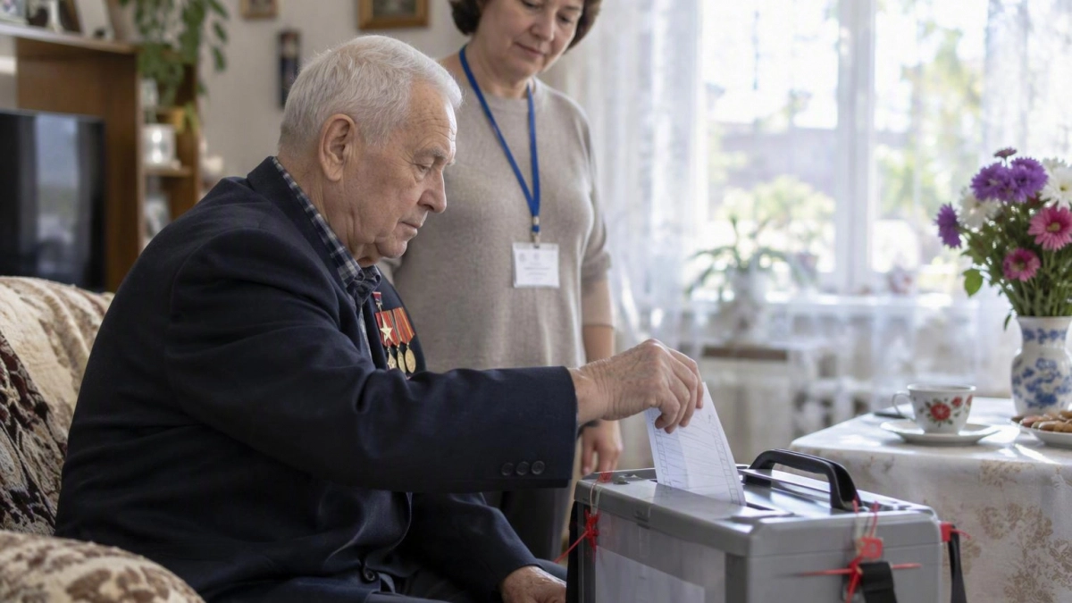 В Энгельсе 103-летний ветеран Великой Отечественной войны проголосовал на дому