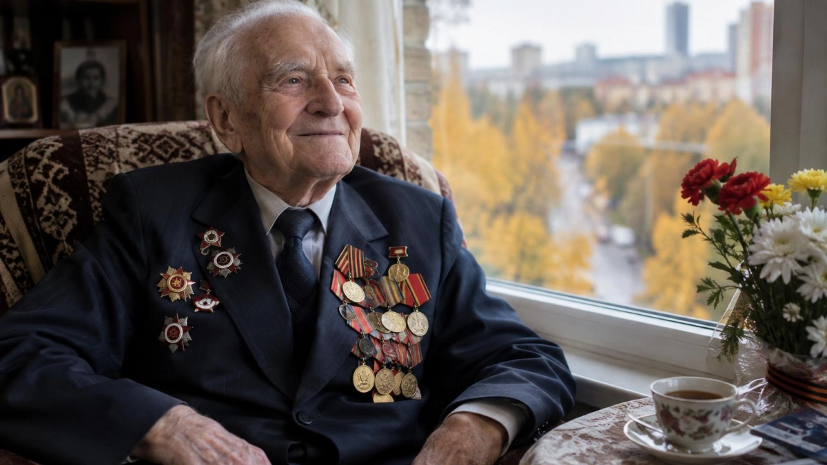 Фронтовик и почетный гражданин Саратова Михаил Кипкаев отмечает 101-летие