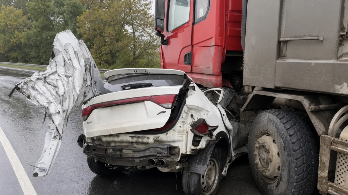 Под Аткарском в ДТП с грузовиком погиб водитель KIA Rio