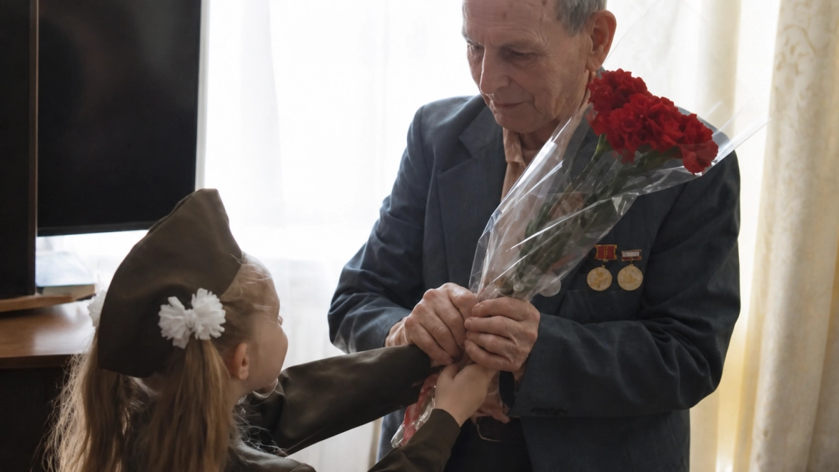 В Саратове труженик тыла Владимир Плешаков отметил 97-летие
