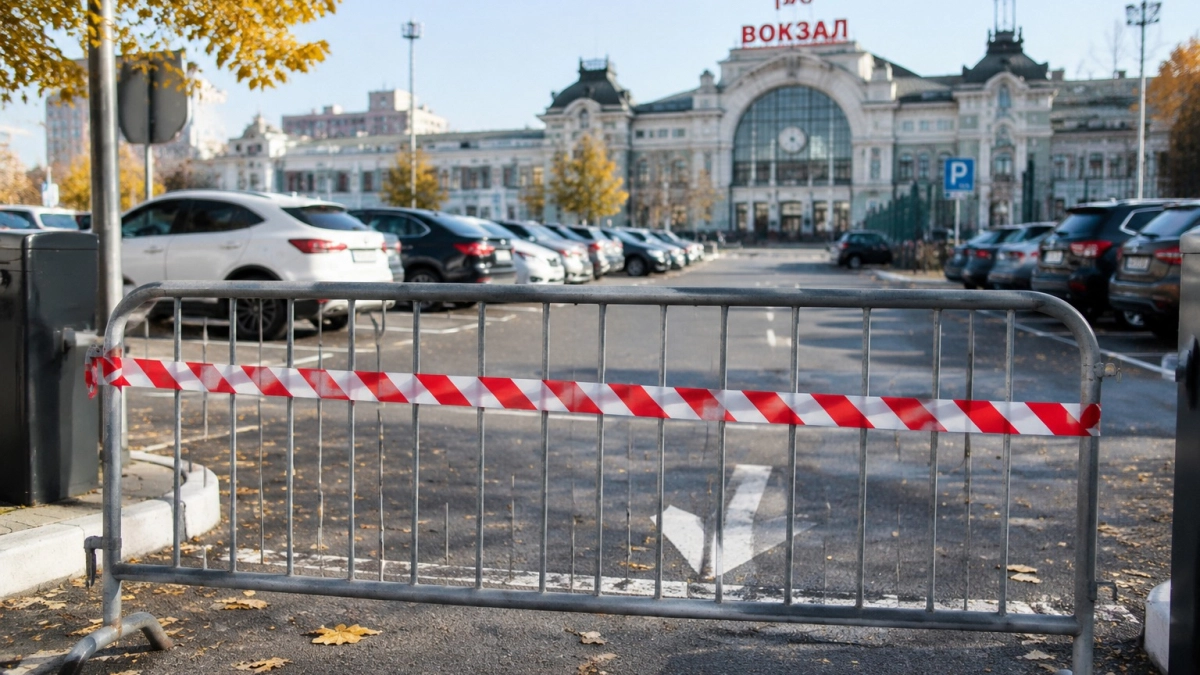 Новую парковку у саратовского вокзала закрыли до воскресенья из за благоустройства