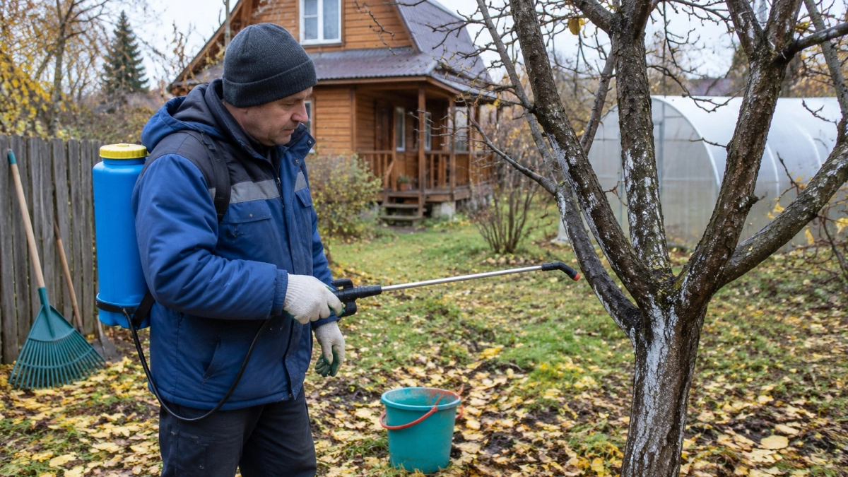 Осенняя обработка сада железным купоросом: почему 500 грамм сжигают кору и как составить безопасный раствор