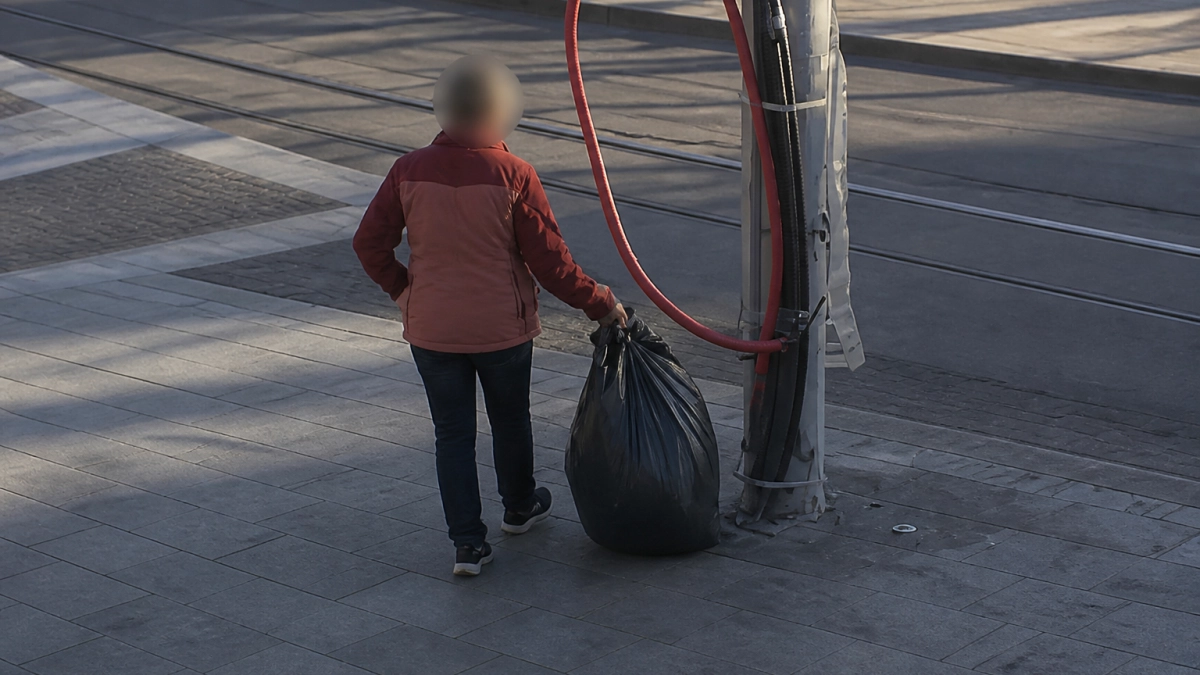 В центре Саратова сотрудников магазинов уличили в незаконном сбросе мусора