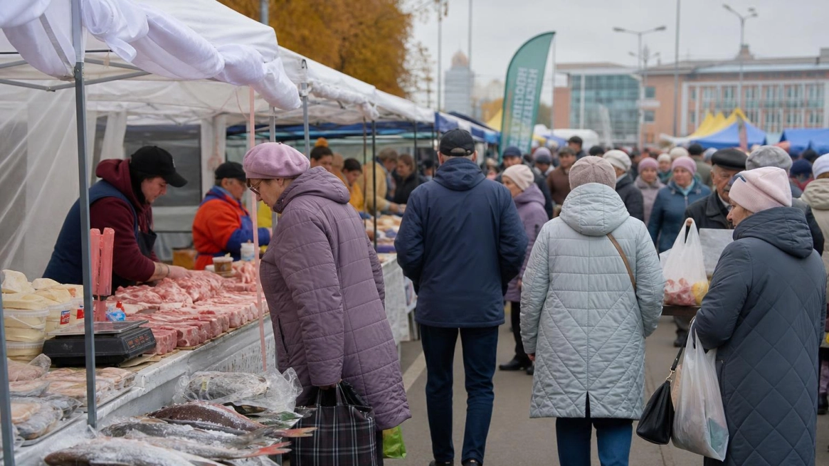 На Театральной площади в Саратове возобновят ярмарочную торговлю мясом и рыбой