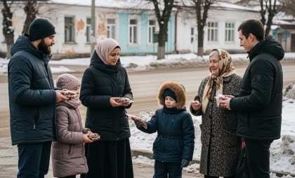Дети и родители Красного Кута раздали 600 упаковок фиников горожанам в преддверии Священного Рамадана